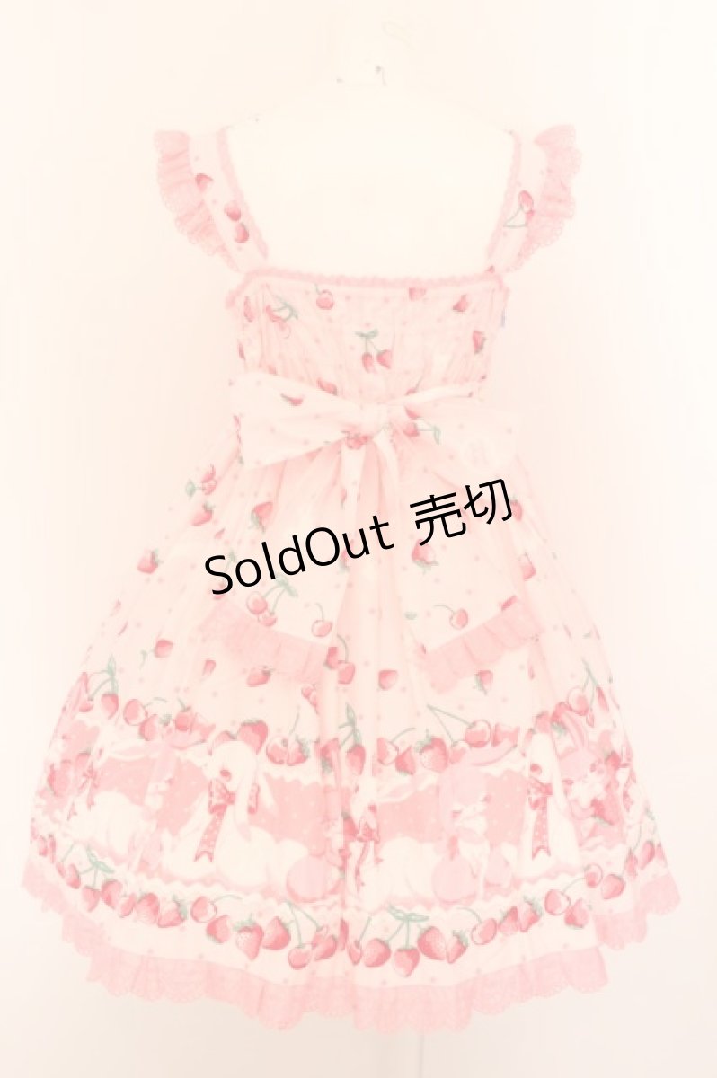 画像4: Angelic Pretty / Cherry Berry Bunny胸リボンジャンパースカート  ピンク O-24-06-06-022-AP-OP-IG-OS (4)