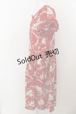 画像3: PINK HOUSE / ひつじプリントミディワンピース  アカ O-24-06-09-008-LO-OP-OW-ZI