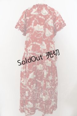 画像5: PINK HOUSE / ひつじプリントミディワンピース  アカ O-24-06-09-008-LO-OP-OW-ZI