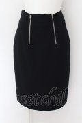 Jean Paul GAULTIER /ZIPウールスカート L ブラック O-24-06-10-036-GO-SK-OW-ZI
