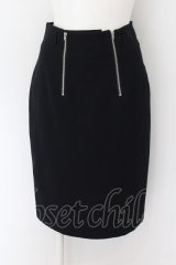 Jean Paul GAULTIER /ZIPウールスカート L ブラック O-24-06-10-036-GO-SK-OW-ZI