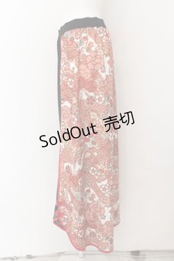 画像2: Qutie Frash / 2024年プレミアム-繚乱-ワイドパンツ  レッド×ブラック O-24-06-10-046-QU-TO-OW-ZI