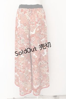 画像3: Qutie Frash / 2024年プレミアム-繚乱-ワイドパンツ  レッド×ブラック O-24-06-10-046-QU-TO-OW-ZI