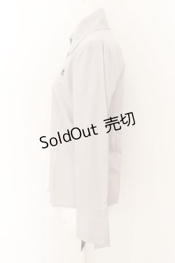 画像2: Moi-meme-Moitie / 燭台刺繍シャツ  グレー O-24-06-10-021-MO-BL-IG-OS