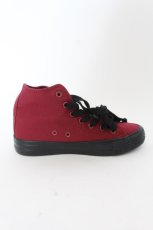 画像4: NieR CLOTHING / UNISEX DARK REDハイカットスニーカー 36 ワイン O-24-06-13-075-PU-SH-IG-ZTK001 (4)