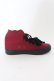画像4: NieR Clothing / UNISEX DARK REDハイカットスニーカー 36 ワイン O-24-06-13-075-PU-SH-IG-ZT-K001 (4)