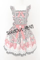 Angelic Pretty / Little Bunny Strawberryエプロン風スカート  クロ O-24-06-19-1001-AP-SK-IG-OS