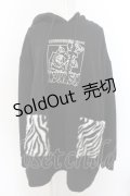 KRY CLOTHING / 「99%」裏起毛ロング丈パーカー  ブラック O-24-06-19-093-EL-JA-IG-ZT184
