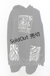 KRY CLOTHING / 「99%」裏起毛ロング丈パーカー  ブラック O-24-06-19-093-EL-JA-IG-ZT184