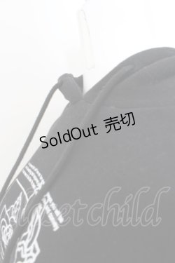 画像2: KRY CLOTHING / 「99%」裏起毛ロング丈パーカー  ブラック O-24-06-19-093-EL-JA-IG-ZT184