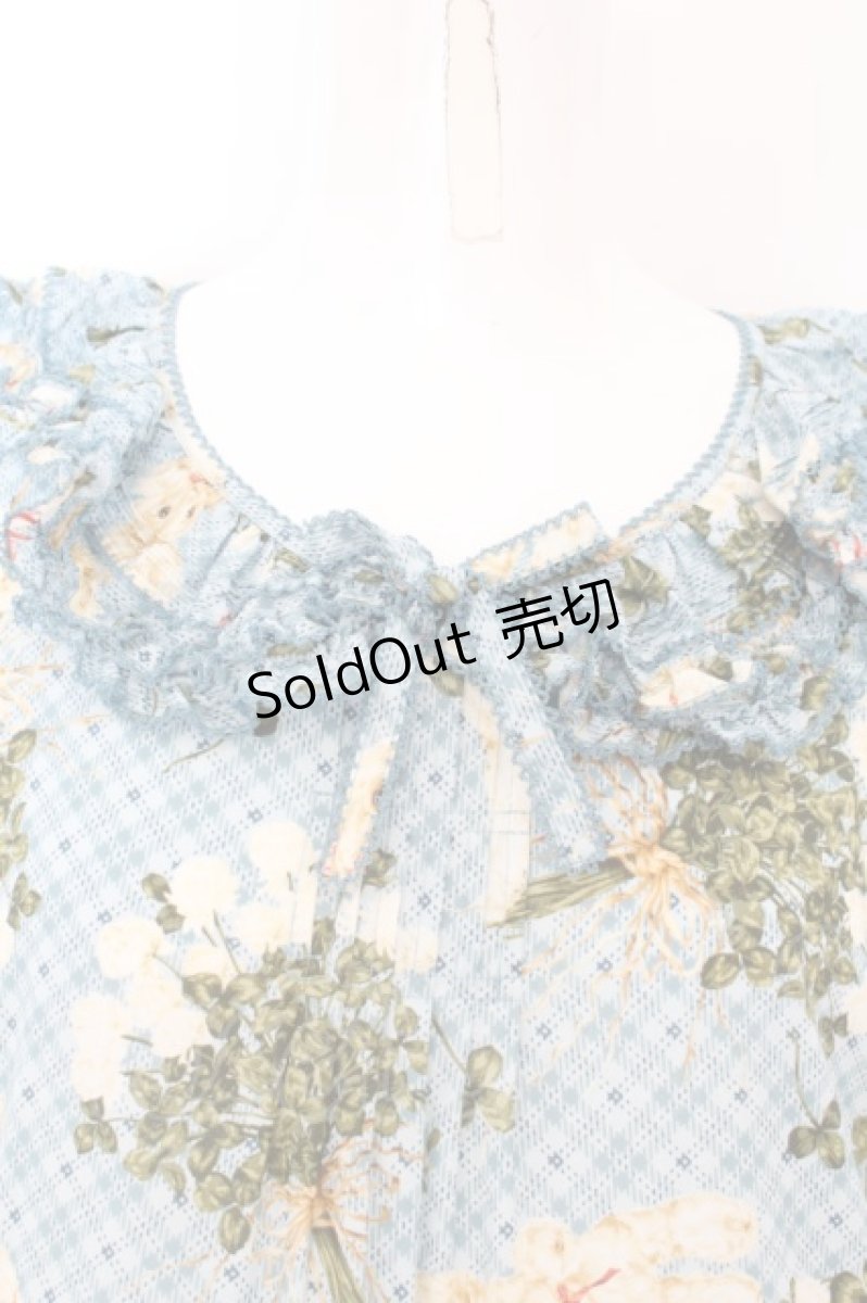 画像2: PINK HOUSE / St.パトリックパレードプリントワンピース  サックス O-24-06-22-034-LO-OP-OW-OS (2)