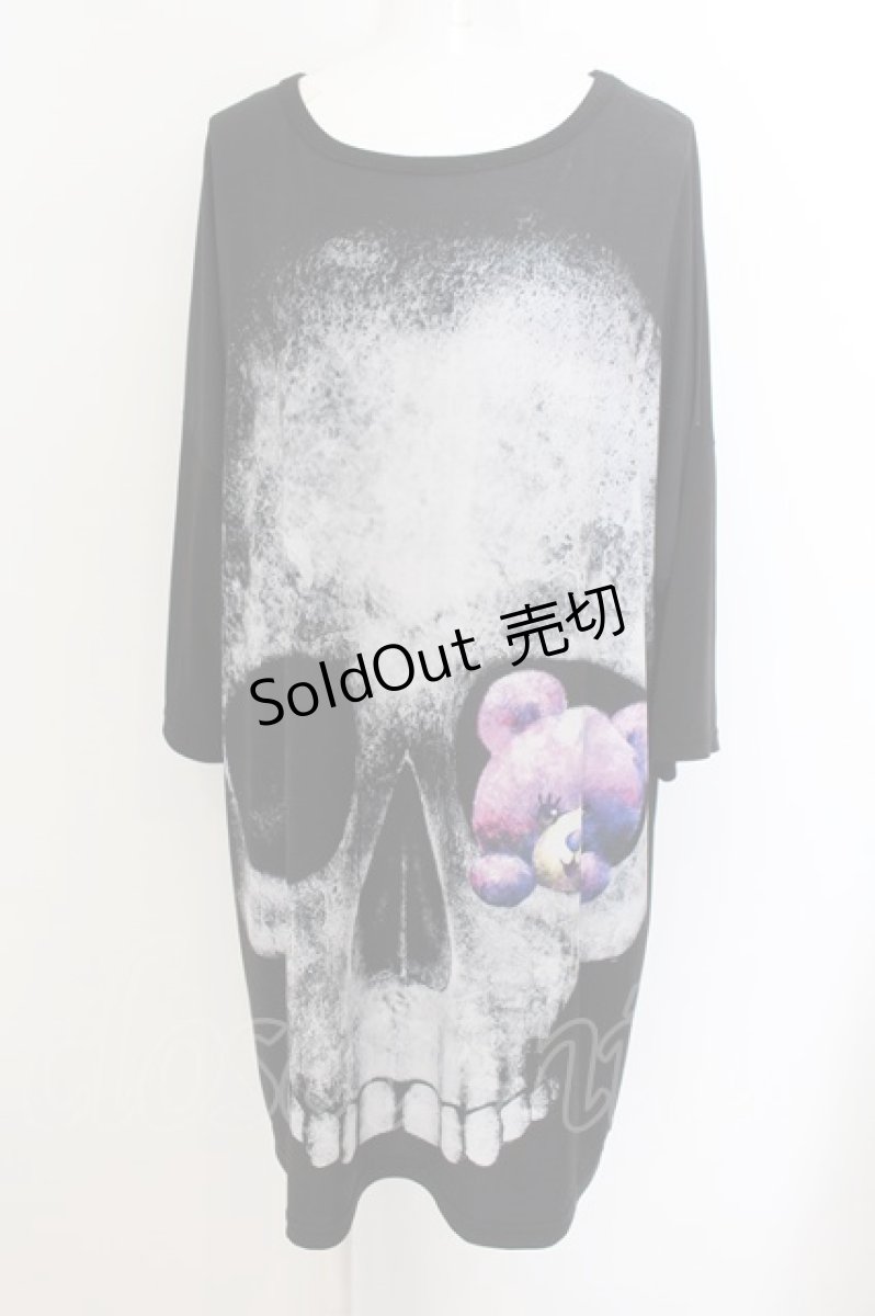 画像1: anko ROCK / 「ここにいるよ？」BIG Tシャツ  ブラック O-24-06-30-1005-PU-TS-YM-ZT036 (1)