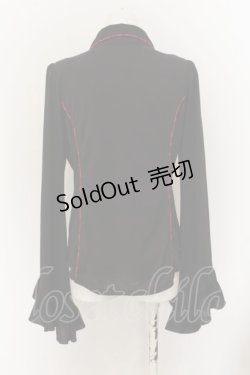 画像2: Qutie Frash / チャイナブラウス  ブラック×レッド O-24-06-30-027-QU-BL-IG-ZI