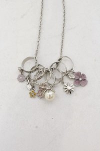 axes femme / 7連リングネックレス  シルバー O-24-07-08-044-AX-AC-OW-ZT208-F004