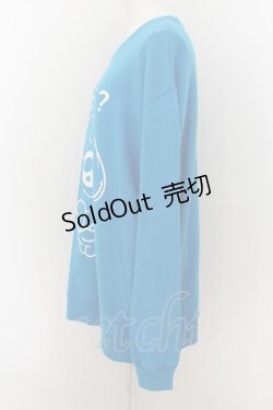 画像2: NieR Clothing / ONE君BLUE SWEATSHIRT【わざとだよ？】  ブルー O-24-07-08-1041-PU-TO-KB-ZI