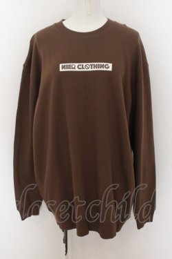 画像1: NieR Clothing / BOX LOGO SWEATSHIRT XL ブラウン O-24-07-08-1043-PU-TO-KB-ZI