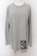 画像1: NieR Clothing / ぐれまるLONG TEE XL グレー O-24-07-08-1045-PU-TO-KB-ZI (1)