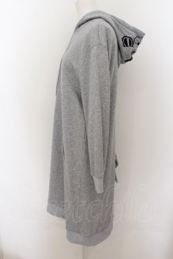 画像2: NieR Clothing / GAOMARUロングパーカーワンピース  グレー O-24-07-08-1047-PU-OP-AS-ZI