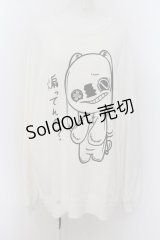 NieR Clothing / BIGサイズトレーナー【煽ってんの？】 2XL ホワイト O-24-07-08-1053-PU-TO-IG-ZI