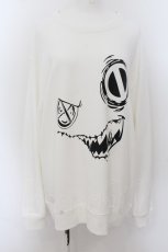 画像1: NieR CLOTHING / NIER FACE SWEATSHIRT  白 O-24-07-08-1058-PU-TO-KB-ZI (1)