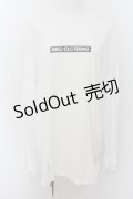 NieR Clothing / BOX LOGOロングカットソー XL 白 O-24-07-08-1060-PU-TO-KB-ZI