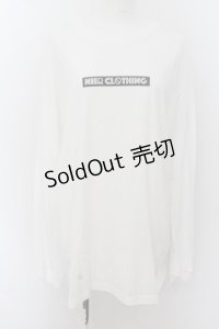 NieR Clothing / BOX LOGOロングカットソー XL 白 O-24-07-08-1060-PU-TO-KB-ZI