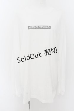 画像1: NieR Clothing / BOX LOGOロングカットソー XL 白 O-24-07-08-1060-PU-TO-KB-ZI