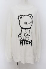 画像1: NieR CLOTHING / プリントSWEAT  2XL 白 O-24-07-08-1063-PU-TO-KB-ZT319 (1)