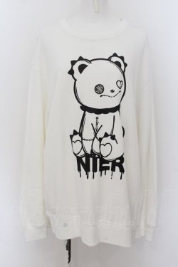 画像1: NieR Clothing / プリントSWEAT  2XL 白 O-24-07-08-1063-PU-TO-KB-ZT319