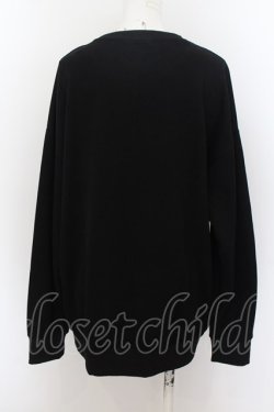 画像3: NieR Clothing / FRONT BUTTON COTTON PULLOVER  黒 O-24-07-08-1012-PU-TO-KB-ZI