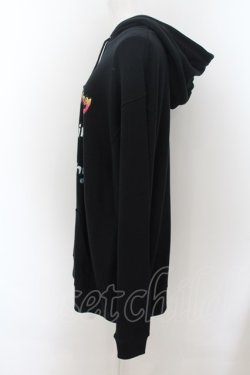 画像2: NieR Clothing / プリントフードパーカー  黒 O-24-07-08-1002-PU-TO-KB-ZI
