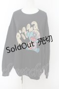 NieR Clothing / プリントSWEAT  XL 黒 O-24-07-08-1018-PU-TO-KB-ZI