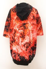 画像3: NieR CLOTHING / 総柄半袖パーカー【スプラッシュハート】 F レッド O-24-07-08-1025-PU-TO-OW-ZT319 (3)