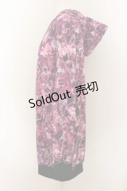 画像2: NieR Clothing / 総柄ZIPパーカー  ピンクパープル O-24-07-08-1029-PU-TO-KB-ZI