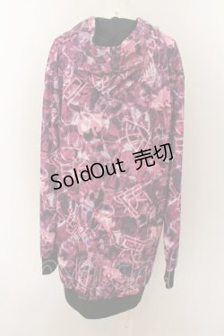 画像3: NieR Clothing / 総柄ZIPパーカー  ピンクパープル O-24-07-08-1029-PU-TO-KB-ZI