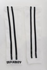 画像1: MILKBOY / アーム COVER  ホワイト×ブラック O-24-07-13-096-MB-ZA-IG-ZT168-F002 (1)