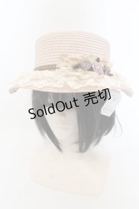 axes femme / 巻きバラレースカンカン帽  ピンクベージュ O-24-07-16-080-AX-AC-OW-ZT-K004