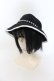 画像1: axes femme / パール付き雑材UVハット 57.5ｃｍ クロ O-24-07-16-082-AX-AC-OW-ZT335 (1)