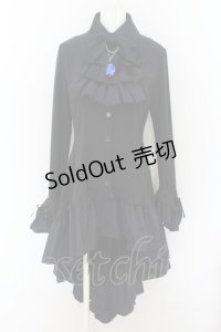 MARBLE / ゴシック調ダイヤカットタイ付きブラウス型ワンピース  ブラック O-24-07-16-015-GO-OP-IG-OS