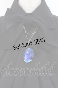 画像2: MARBLE / ゴシック調ダイヤカットタイ付きブラウス型ワンピース  ブラック O-24-07-16-015-GO-OP-IG-OS