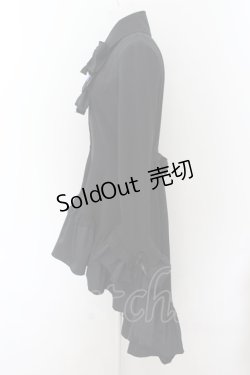 画像3: MARBLE / ゴシック調ダイヤカットタイ付きブラウス型ワンピース  ブラック O-24-07-16-015-GO-OP-IG-OS