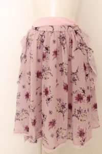 axes femme / サイドフリルミドルスカート M アワピンク O-24-07-17-054-AX-SK-SZ-ZT249