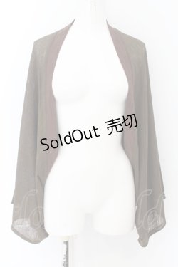 画像1: Qutie Frash / ノベルティポンチョカーディガン  カーキ O-24-07-18-042-QU-TO-OW-ZI