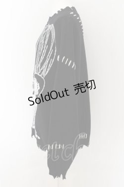 画像2: REFLEM / REFLEM×DEATH NOTE ダメージニットソー(弥 海砂)  ブラック×ホワイト O-24-07-20-038-PU-TO-IG-ZI