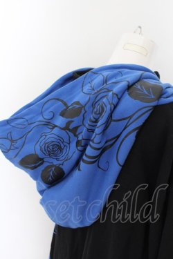 画像4: ililil / あのね。コラボ切り替えハイネックプリントパーカー  ブラック×ブルー O-24-07-20-053-PU-TO-OW-ZI