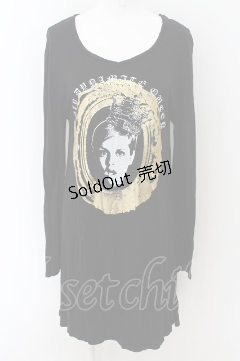 画像1: SEXY DYNAMITE LONDON (CHOICE) / フレームptカットソー  ブラック O-24-07-20-023-PU-TO-OW-ZT017 (1)