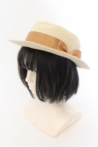m petit by misako / リボンカンカン帽 57.5ｃｍ ナチュラル O-24-07-25-060-LO-AC-OW-ZT-K004