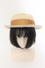 画像2: m petit by misako / リボンカンカン帽 57.5ｃｍ ナチュラル O-24-07-25-060-LO-AC-OW-ZTK004 (2)