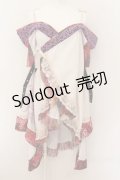 Qutie Frash / オフショル着物カーディガン  ピンク×ホワイト O-24-07-25-013-QU-TO-OW-OS