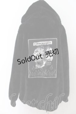 画像3: KRY CLOTHING / NEKOKAKUMAボアパーカー  ブラック O-24-07-26-057-EL-TO-OW-ZT091